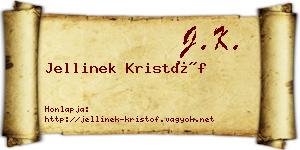 Jellinek Kristóf névjegykártya
