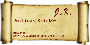 Jellinek Kristóf névjegykártya